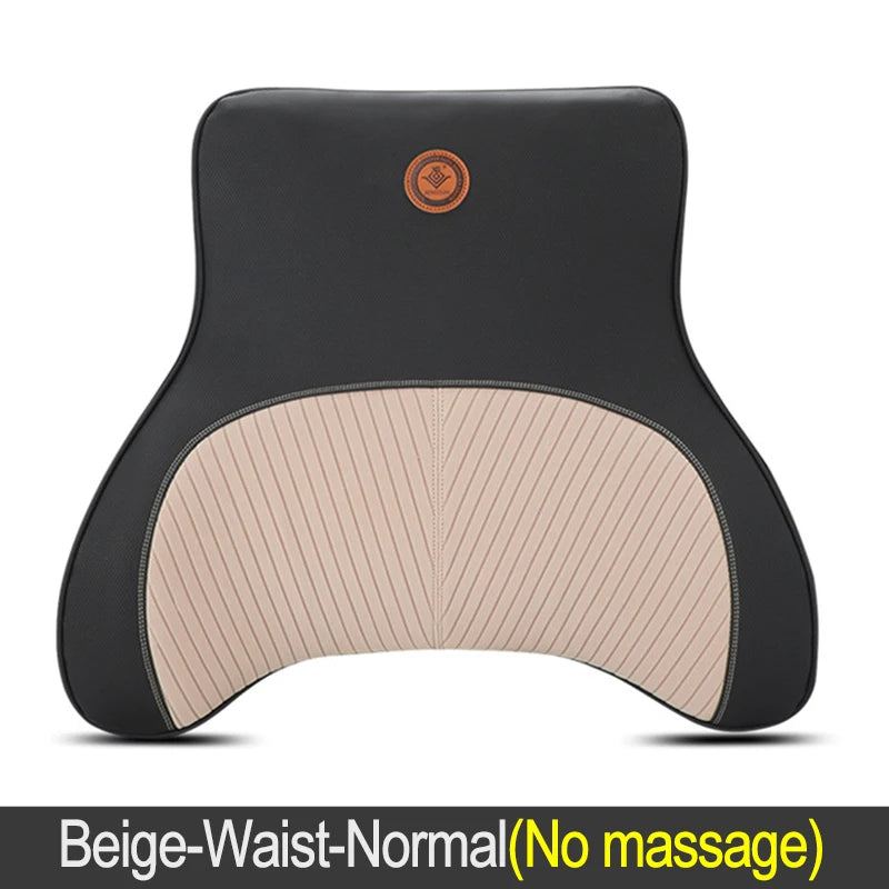JINSERTA Car Massage Neck Support Pillow Seat Back Support Headrest Pillow Simulation Human Massage Travel Pillow Accessories