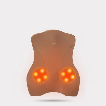 Car Electric Massage Headrest Lumbar Support Vibration Waist Lumbar Neck Pillow Backrest Cushion Car Seat Interior Accessories