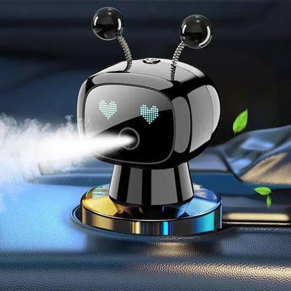 XMSJ Smart Car Air Freshener AI Rechargeable Car Aroma Diffuser Smart eyes 4 Levels of Adjustable Intelligent Car Diffuser Gift