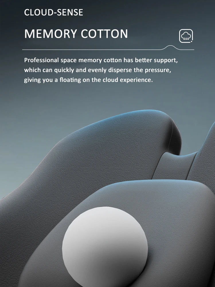 Car Seat Neck Pillow Lumbar Support Headrest Waist lumbar Cushion Car Seat Memory Foam For Car Travel interior Accessories