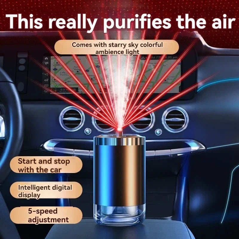 XMSJ Smart Car Air Freshener Level 5 Adjustable USB Charging Car Fragrance Diffuser Air Freshener Essential Oil Fragrance Gift