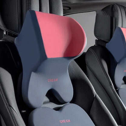 Car Lumbar Support Headrest Neck Pillow Universal Soft Neck Cushion Auto Seat Memory Cotton Rebound Trip Rest Pain Relief Pillow