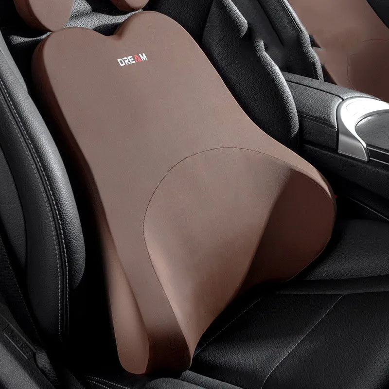 Car Lumbar Support Headrest Neck Pillow Universal Soft Neck Cushion Auto Seat Memory Cotton Rebound Trip Rest Pain Relief Pillow