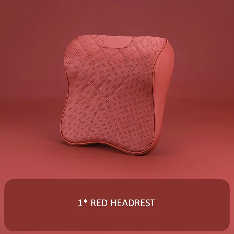 Car Headrest Neck Waist Pillow Lumbar Pillow Breathable Memory Cotton Ergonomic Design Support Lumbar Cushion Travel Pillow