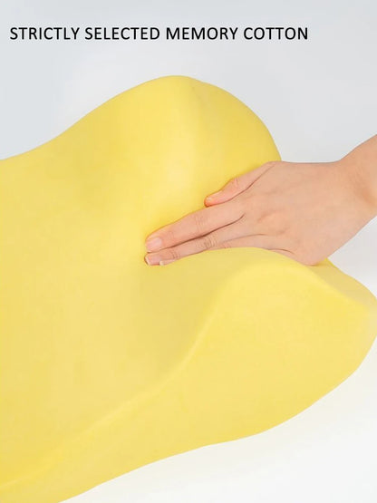 Car Headrest Neck Waist Pillow Lumbar Pillow Breathable Memory Cotton Ergonomic Design Support Lumbar Cushion Travel Pillow