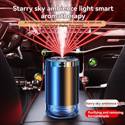 XMSJ Level 5 Adjustable Smart Car Air Freshener USB Charging Car Fragrance Diffuser Air Freshener Essential Oil Fragrance Gift