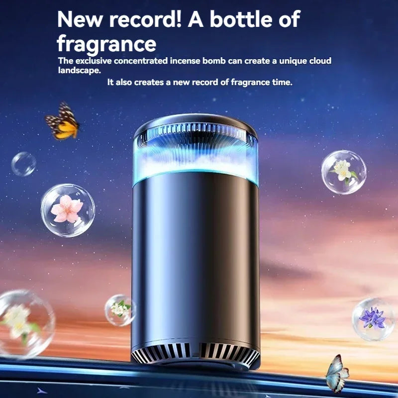 Smart Car Air Freshener Ultrasonic Atomizer Long-lasting Natural Car Fragrance Diffuser New Smell Experience Car Flavoring Gift
