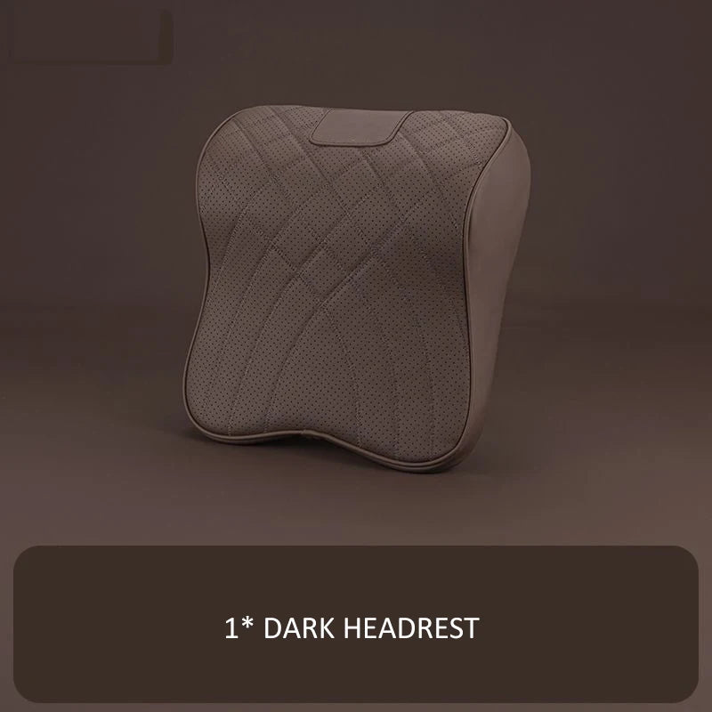 Car Headrest Neck Waist Pillow Lumbar Pillow Breathable Memory Cotton Ergonomic Design Support Lumbar Cushion Travel Pillow