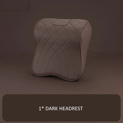Car Headrest Neck Waist Pillow Lumbar Pillow Breathable Memory Cotton Ergonomic Design Support Lumbar Cushion Travel Pillow
