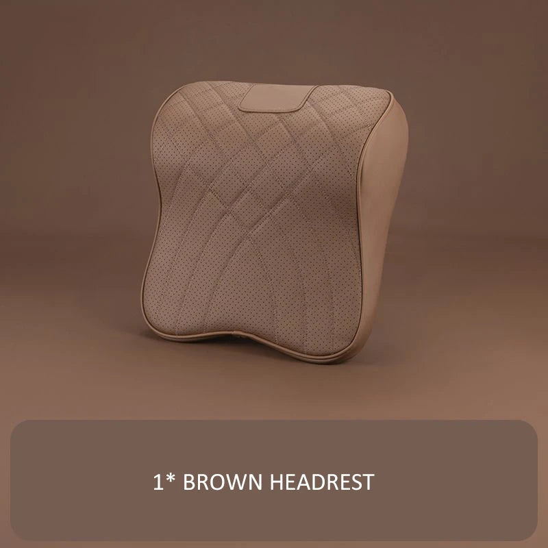 Car Headrest Neck Waist Pillow Lumbar Pillow Breathable Memory Cotton Ergonomic Design Support Lumbar Cushion Travel Pillow