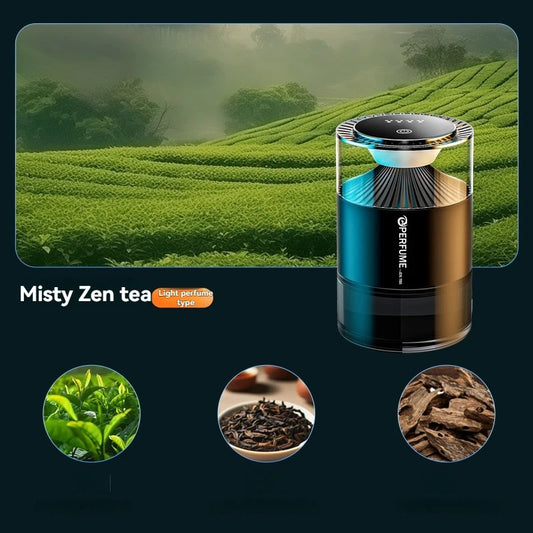 Rechargeable Smart Car Diffuser: Voice-Activated RGB Mood Lighting & Mist for an Immersive Driving Experience