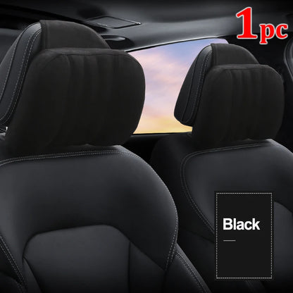 Car Headrest Maybach S-Class Ultra Soft Pillow Suede Fabric Comfortable Neck Pillow Seat Cushion Support for Universal 1PC