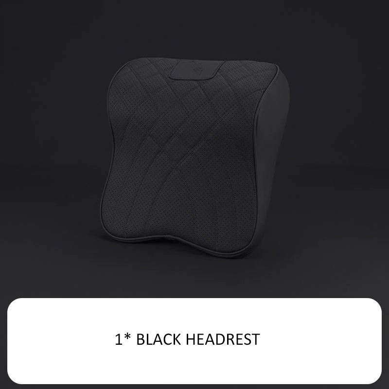 Car Headrest Neck Waist Pillow Lumbar Pillow Breathable Memory Cotton Ergonomic Design Support Lumbar Cushion Travel Pillow