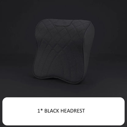 Car Headrest Neck Waist Pillow Lumbar Pillow Breathable Memory Cotton Ergonomic Design Support Lumbar Cushion Travel Pillow