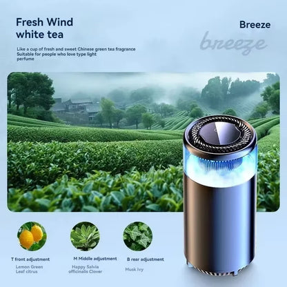 Smart Car Air Freshener Ultrasonic Atomizer Long-lasting Natural Car Fragrance Diffuser New Smell Experience Car Flavoring Gift