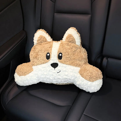 Dog Car Seat Headrest Pillow Plush Head Protector Cartoon Panda Travel Pillow Auto Cute Cushion Interior Accessories For Kids