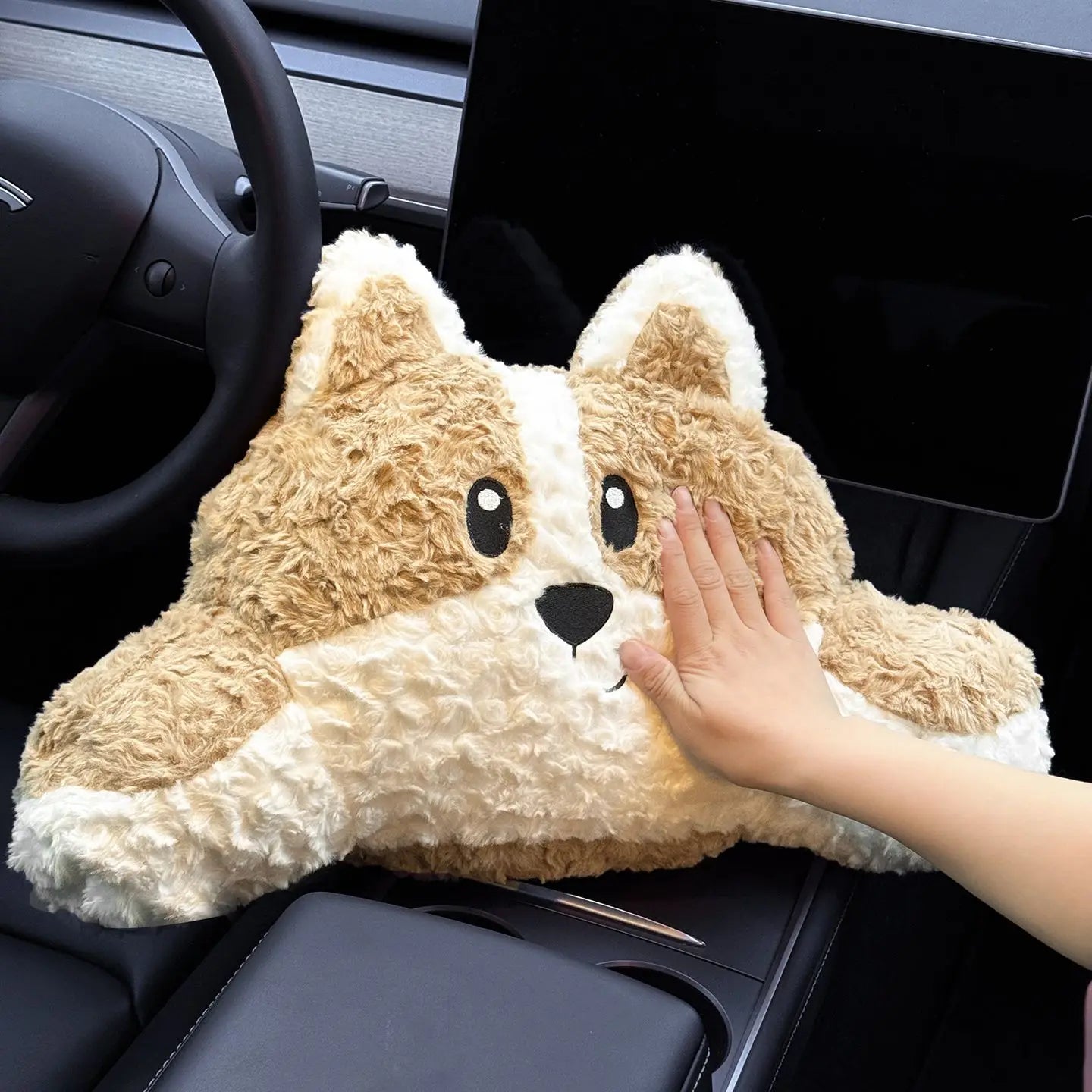 Dog Car Seat Headrest Pillow Plush Head Protector Cartoon Panda Travel Pillow Auto Cute Cushion Interior Accessories For Kids