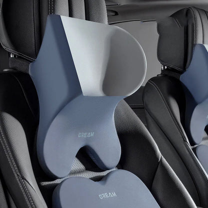 Car Lumbar Support Headrest Neck Pillow Universal Soft Neck Cushion Auto Seat Memory Cotton Rebound Trip Rest Pain Relief Pillow