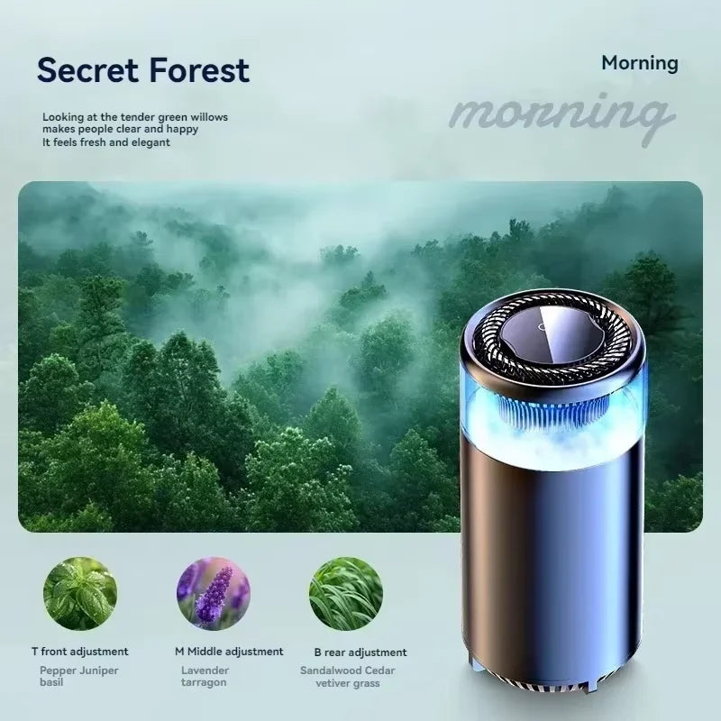 Smart Car Air Freshener Ultrasonic Atomizer Long-lasting Natural Car Fragrance Diffuser New Smell Experience Car Flavoring Gift