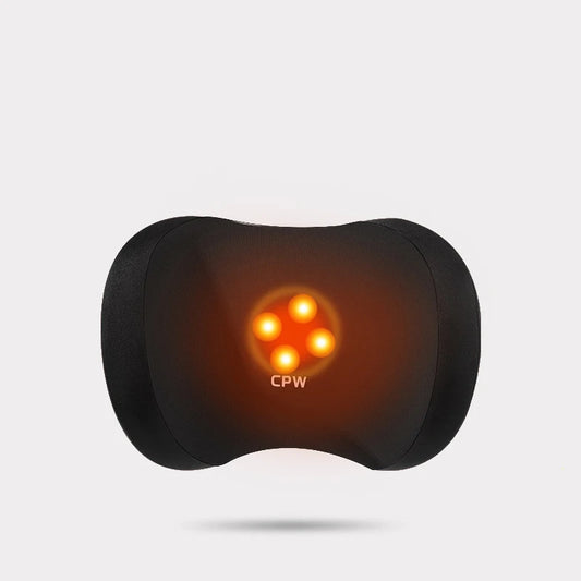 Car Electric Massage Headrest Lumbar Support Vibration Waist Lumbar Neck Pillow Backrest Cushion Car Seat Interior Accessories