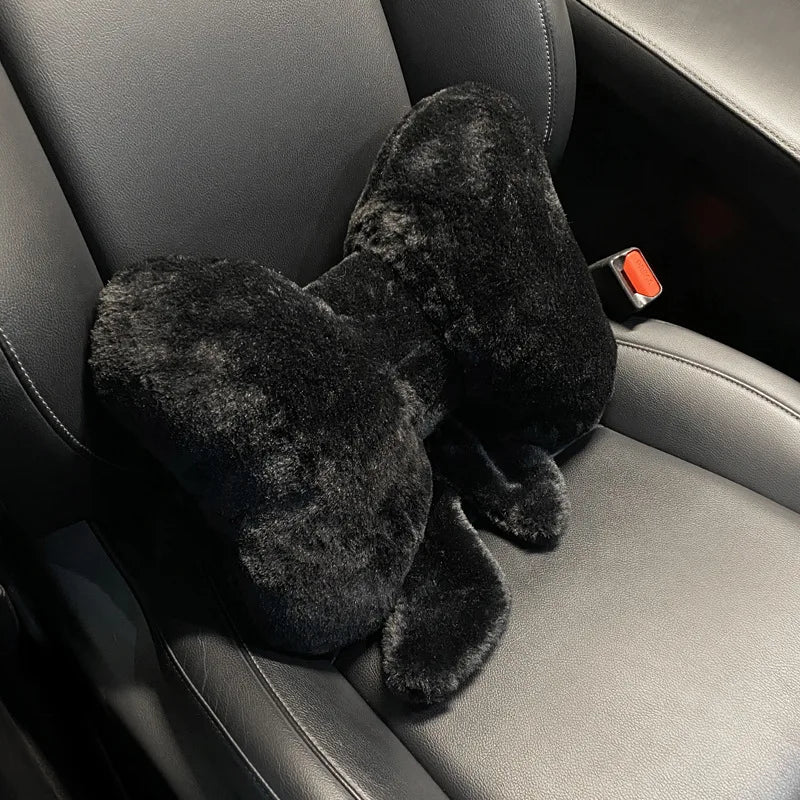 New Bowknot Car Headrest Pillow Lovely Auto Seat Head Support Neck Protector Cushion Plush Automobiles Lumbar Rest Car Kits