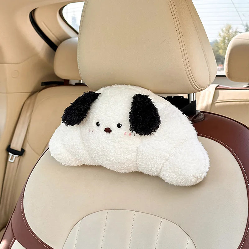 New Car Seat Headrest Pillow Plush Head Protector Cartoon Panda Travel Pillow Auto Cute Cushion Interior Accessories For Kids