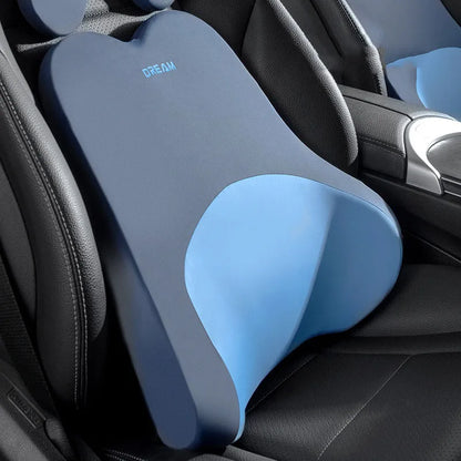 Car Lumbar Support Headrest Neck Pillow Universal Soft Neck Cushion Auto Seat Memory Cotton Rebound Trip Rest Pain Relief Pillow