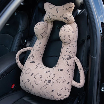 New Cute Animal Pattern Kid Neck Head Support U-Shape Children Travel Pillow Cushion for Car Seat Safety Neck Pillow for Kids