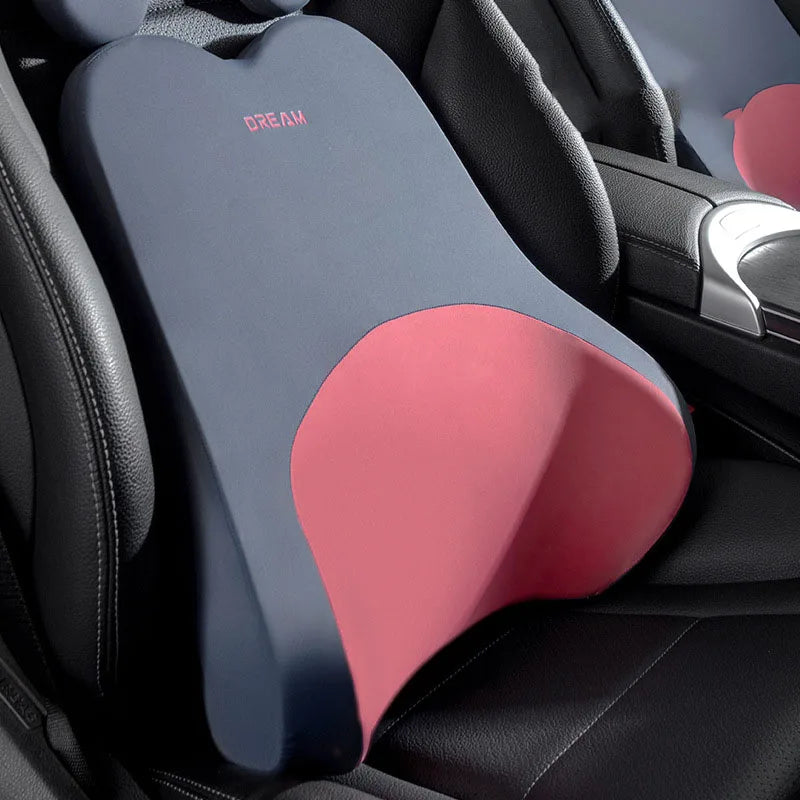 Car Lumbar Support Headrest Neck Pillow Universal Soft Neck Cushion Auto Seat Memory Cotton Rebound Trip Rest Pain Relief Pillow